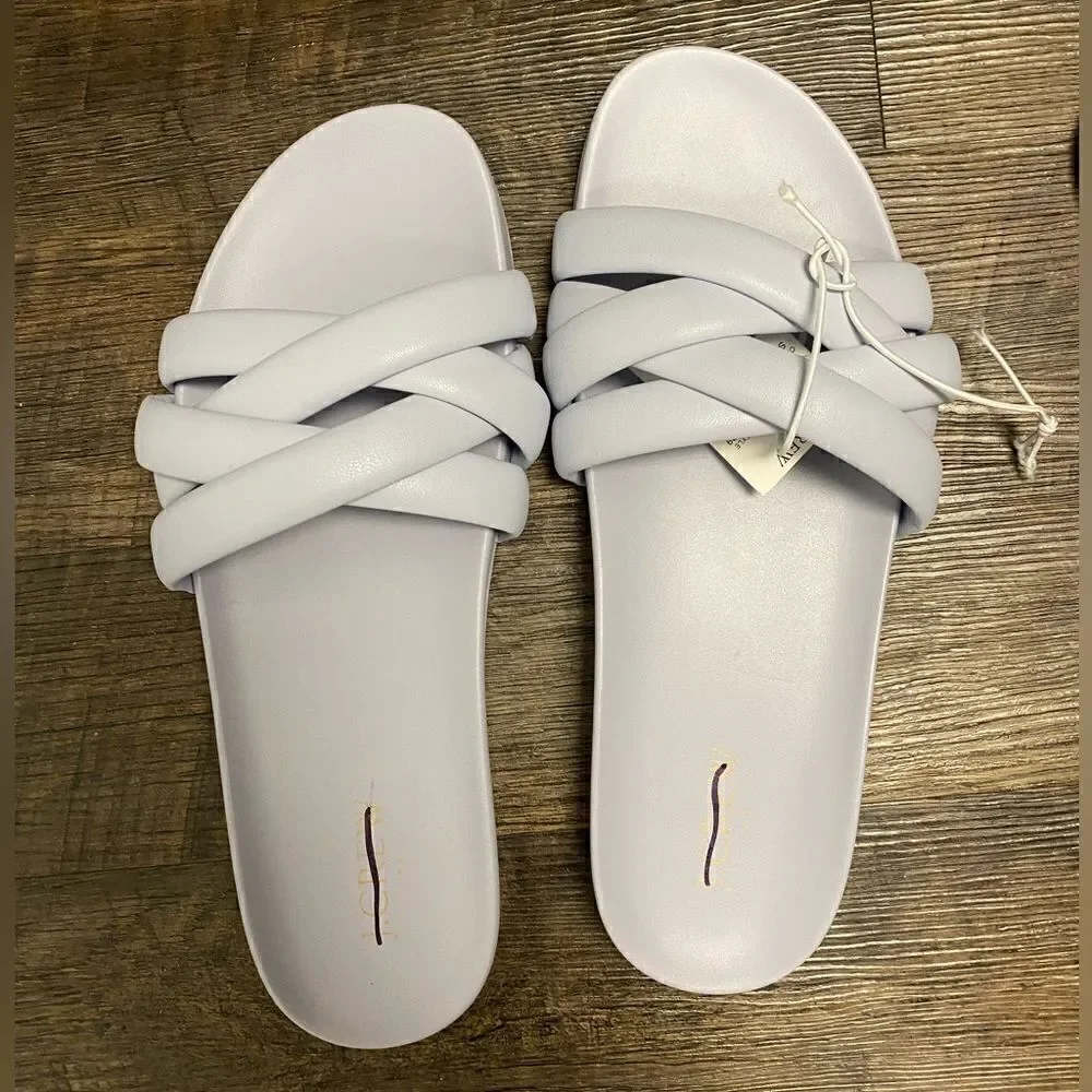 J. Crew Factory Crisscross slide sandals